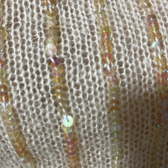 MODA INTERNATIONAL sequinned turtleneck MOHAIR SWEATER S - Picture 3 of 7